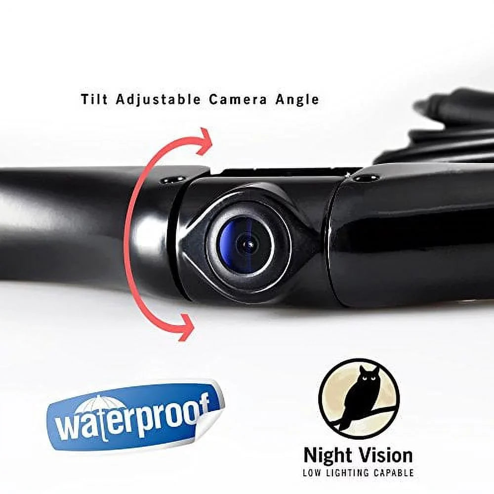 Waterproof, Black Backup Pyle Rearview Monitor Camera M-PLCM4375WIR_0 System Wireless 4.3 Screen Car