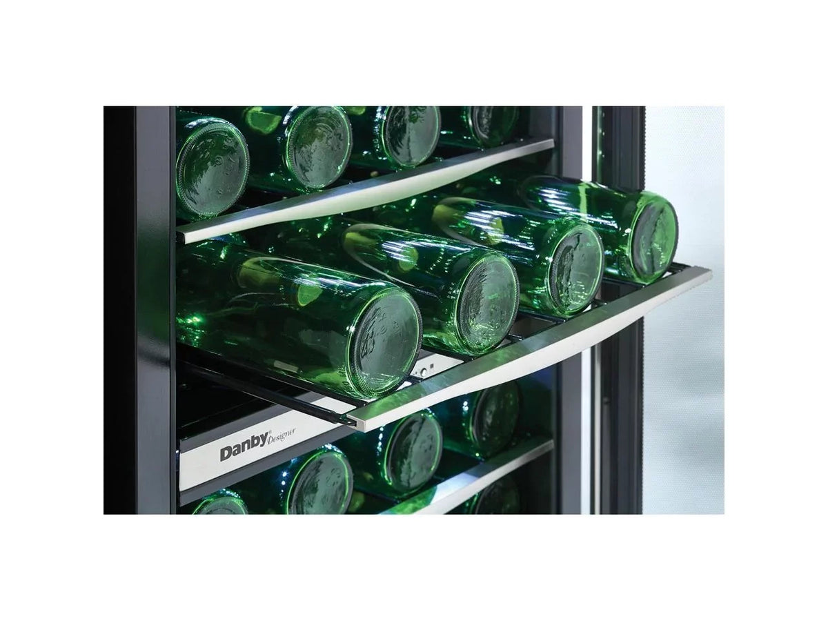 Wine Danby Designer LED Cooler Compact Light Bottle DWC040A3BSSD Refrigerator 38