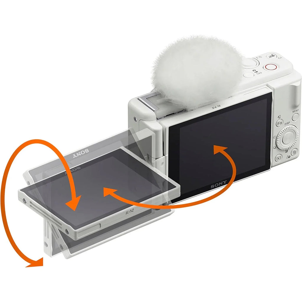 Video Content ZV-1F Vloggers & for Vlog Creators Sony and 20.1MP with 4K Bundle ZV-1F/W White Camera