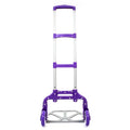YeekTok Luggage Truck Cart Collapsible Portable Hand Purple Trolley Aluminium Push Folding