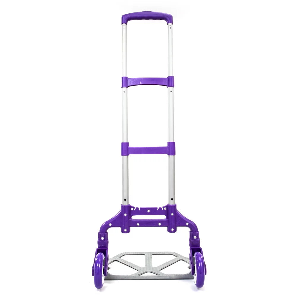 YeekTok Luggage Truck Cart Collapsible Portable Hand Purple Trolley Aluminium Push Folding