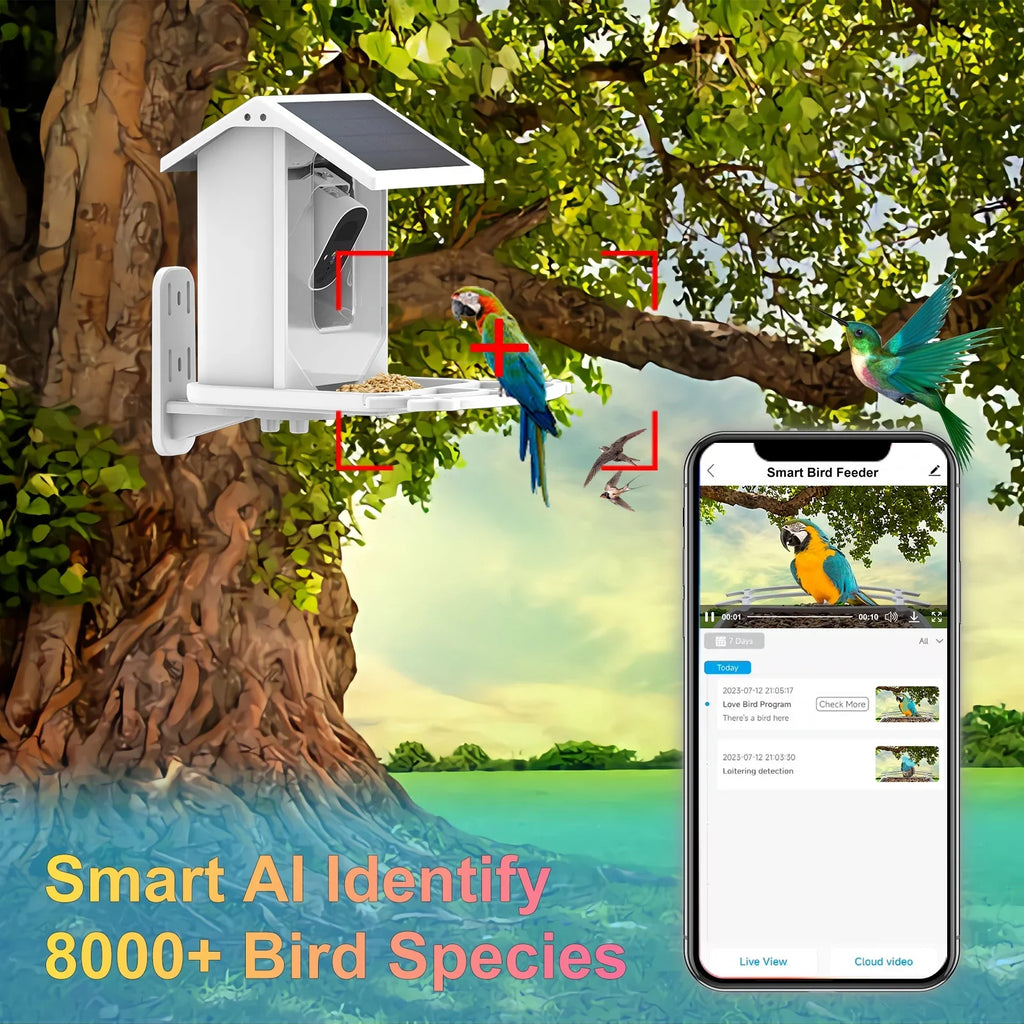 Solar Aibecy for Birds and Vision Low 1080P Camera Wildlife Bird Waterproof IP66 Night Camera