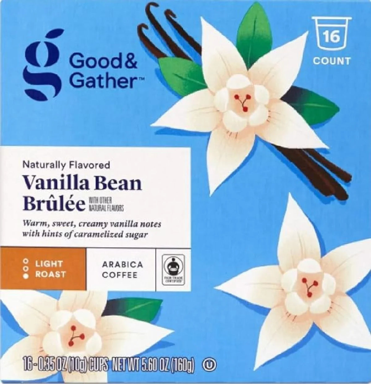 Almond Bean Gather Pods 4 Bundle Flavors Caramel, 4) Count(Pack Naturally and Cinnamon Serve and Fair Coffee Brulee of Single Good of Vanilla Toasted Certified,16 Trade Salted Carmel Flavored Vanilla,