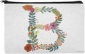 Letter Floral Initial Pouch Organizer Cosmetic B Makeup Bag