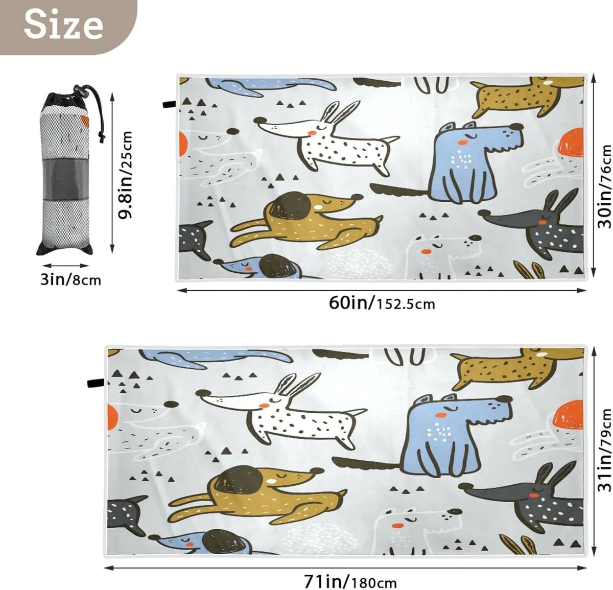 Towels for Compact Scandinavian Swimming Trendy Oversized Super Towel Quick Lightweight Dry Holiday（26） - Bestwell Beach Travel - Camping Towel Absorbent Dogs