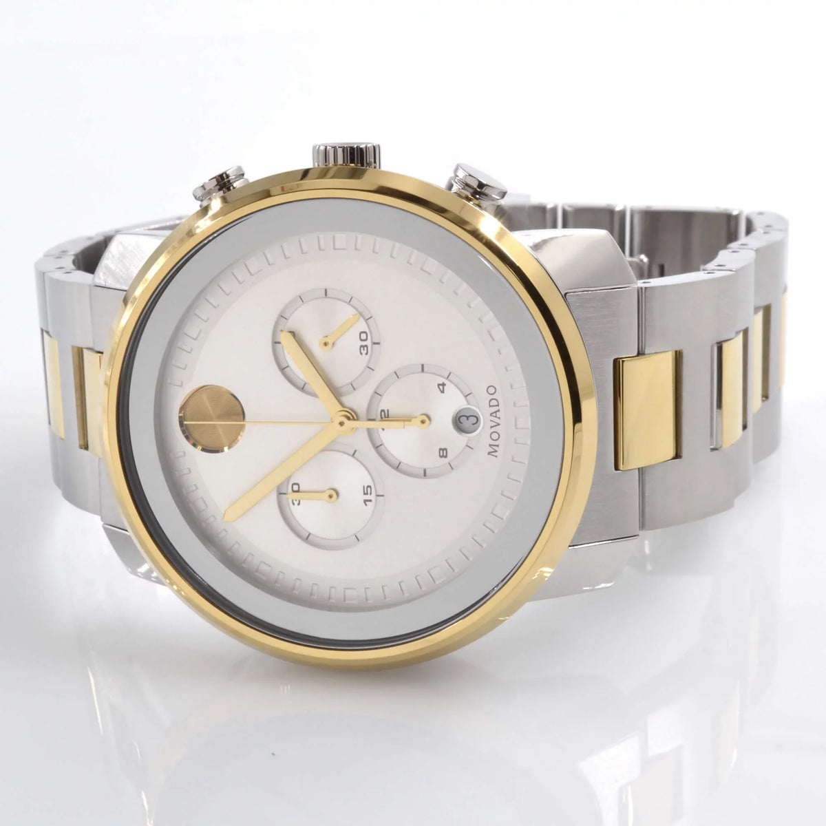 Watch Dial Chronograph Silver Bold 3600432 Men's Movado