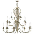 by - 44 Lighting-Caldwell 5179-01-Livex Light 46 Inches wide Chandelier 18 Traditional - high Style Inches in
