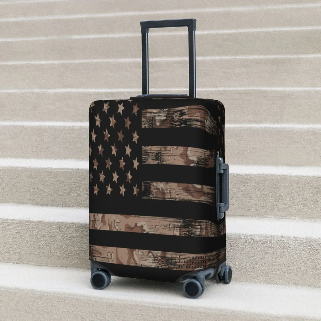 Junzan - Luggage Luggage Fashion Camouflage Fits Protector Inch With Print Cover 18-32 Washable Flag American Desert Suitcase