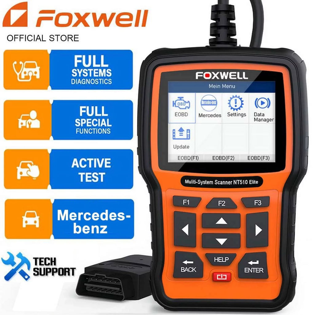 DPF Mercedes-benz Bi-Directional Reset SAS Scanner All Pofessional Diagnostic Car OBD2 FOXWELL System Tool BRT Test Multi Auto For