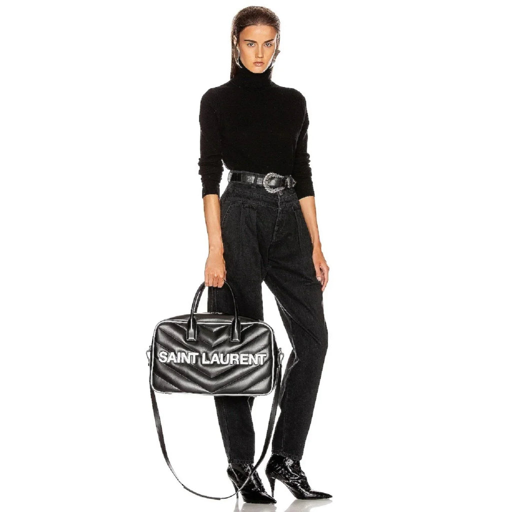 Duffel Miles Bowling Calf Saint New Black Leather Laurent 525145 Bag Logo