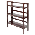 Foldable Winsome Wood Walnut Terry Stackable, Shelf, 3-Tier Finish