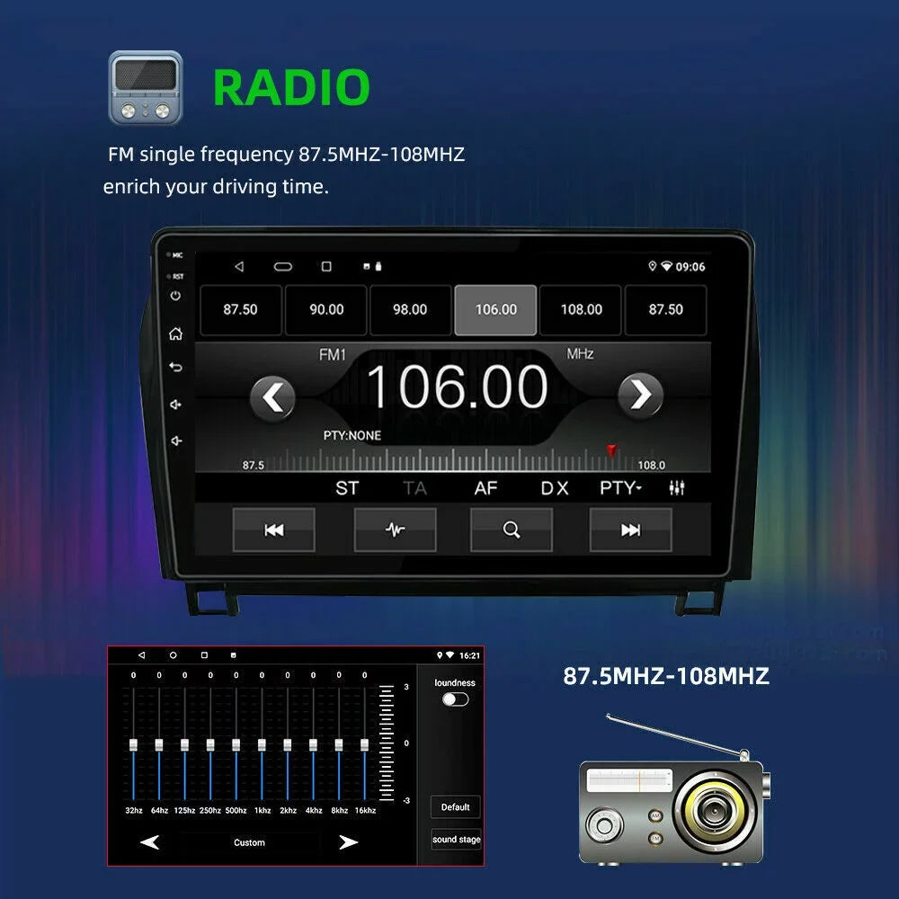 Sequoia Toyota Radio Play Car Tundra Apple 2007-2013 Navigation Android 10 JMANCE 2008-2017 with for GPS