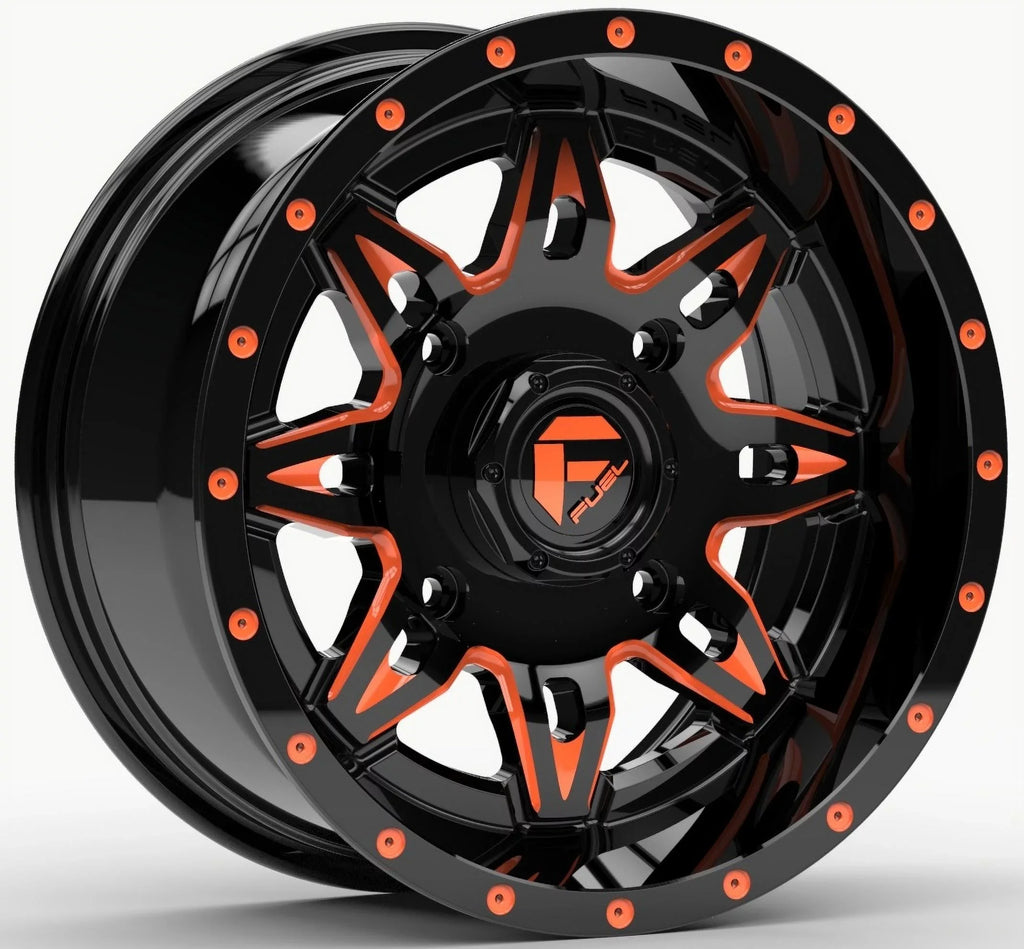 15" Tires Orange Ranger Sportsman RAZR RZR XT Lethal Wheels 33" Fuel