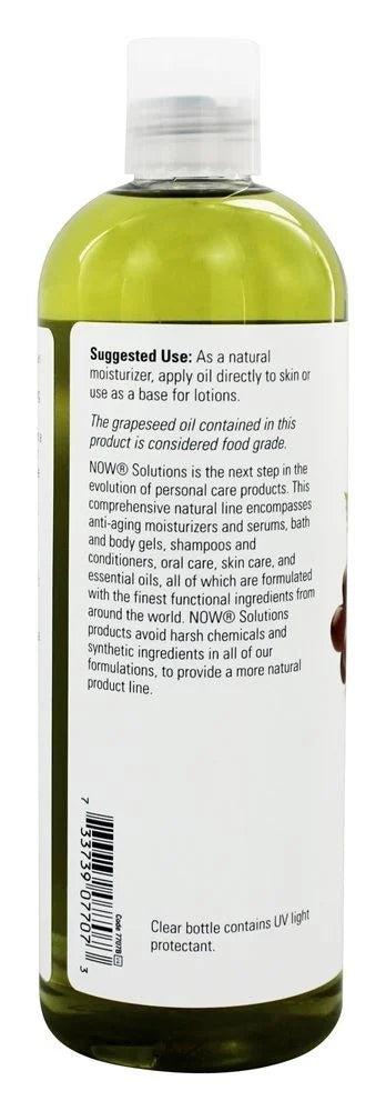 '- Pack 16 Grapeseed oz and NOW Skin Oil, Hair 2 Foods Moisturizer for Natural Odorless