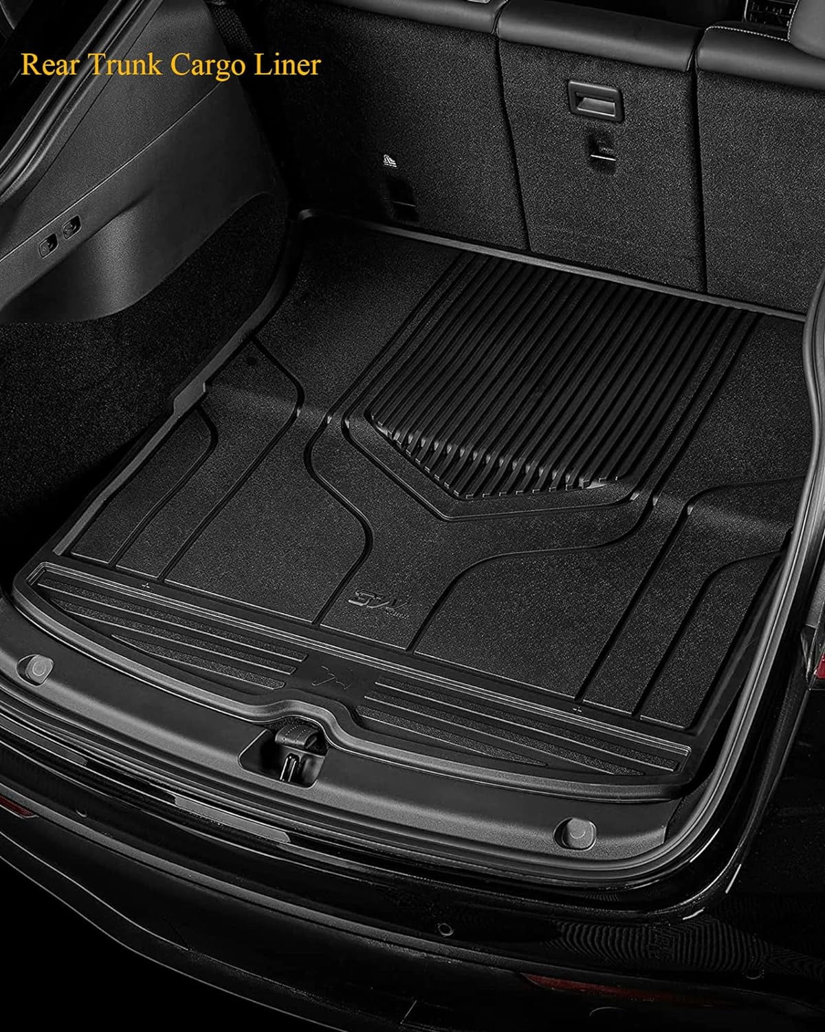 Tesla & Custom Black Floor Mats 1st&2nd Liner Liner 2020-2023 Trunk Mats and for Tesla Y Floor Model Row All TPE for Weather Y Cargo Car 3W Fit