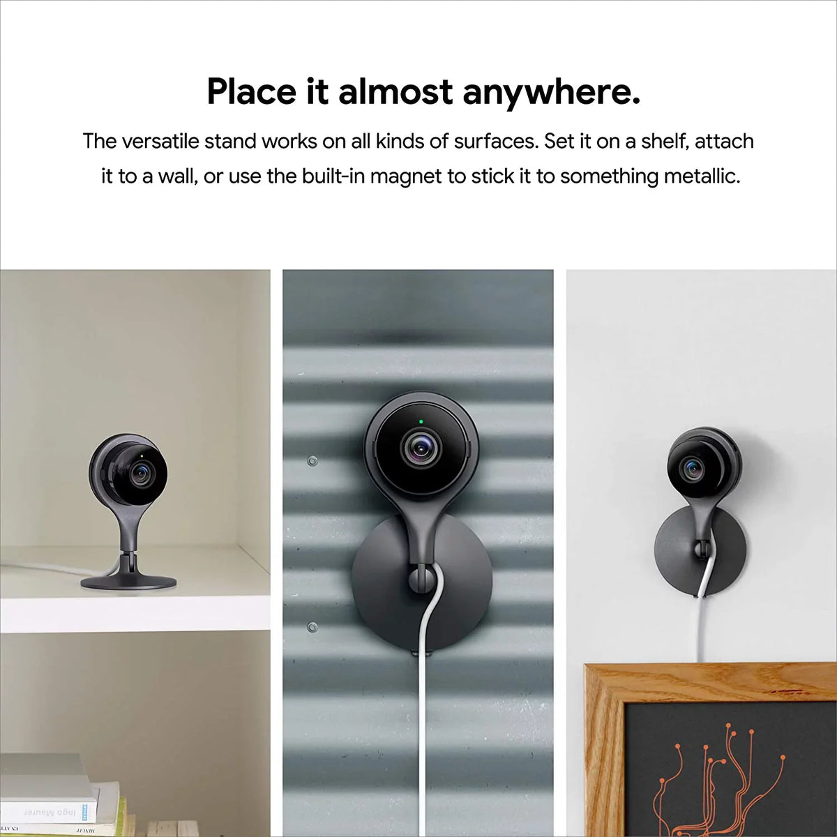 Phone for Nest Control 24/7 Security Your and Google - Surveillance Camera Alerts Home Live Get Indoor with - Mobile Wired Video Night with Indoor and Cam Vision Camera -