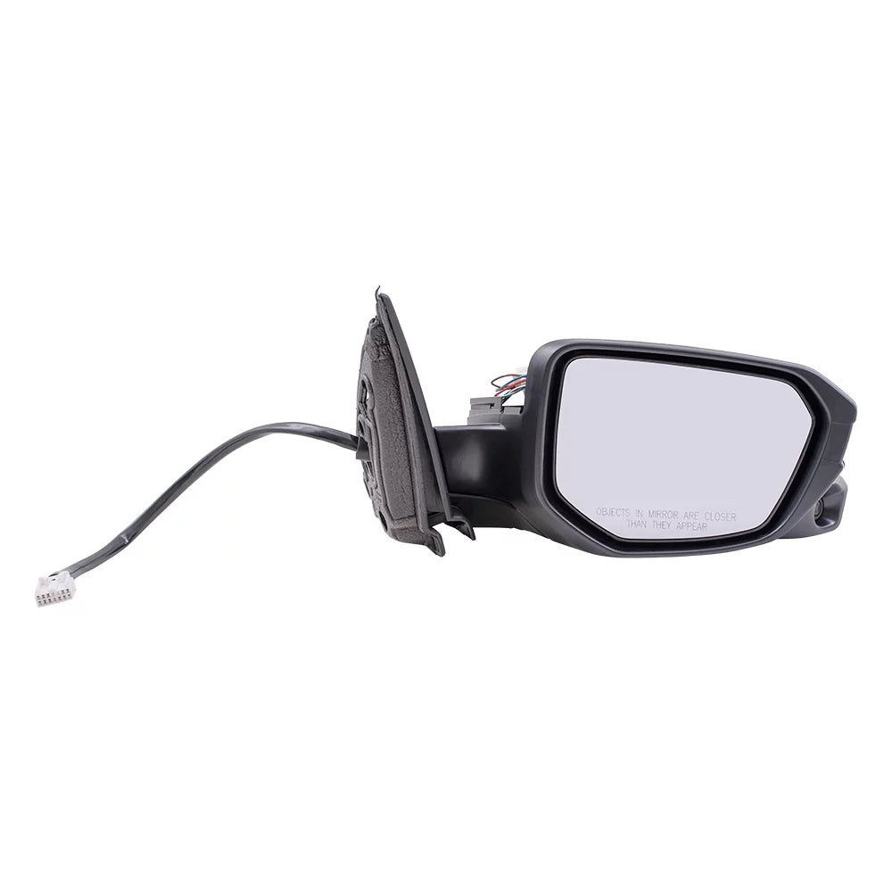 Heat-Side Without Power Mirror Black Brock Paint To Match View With Camera Passenger Replacement Signal Aftermarket Right