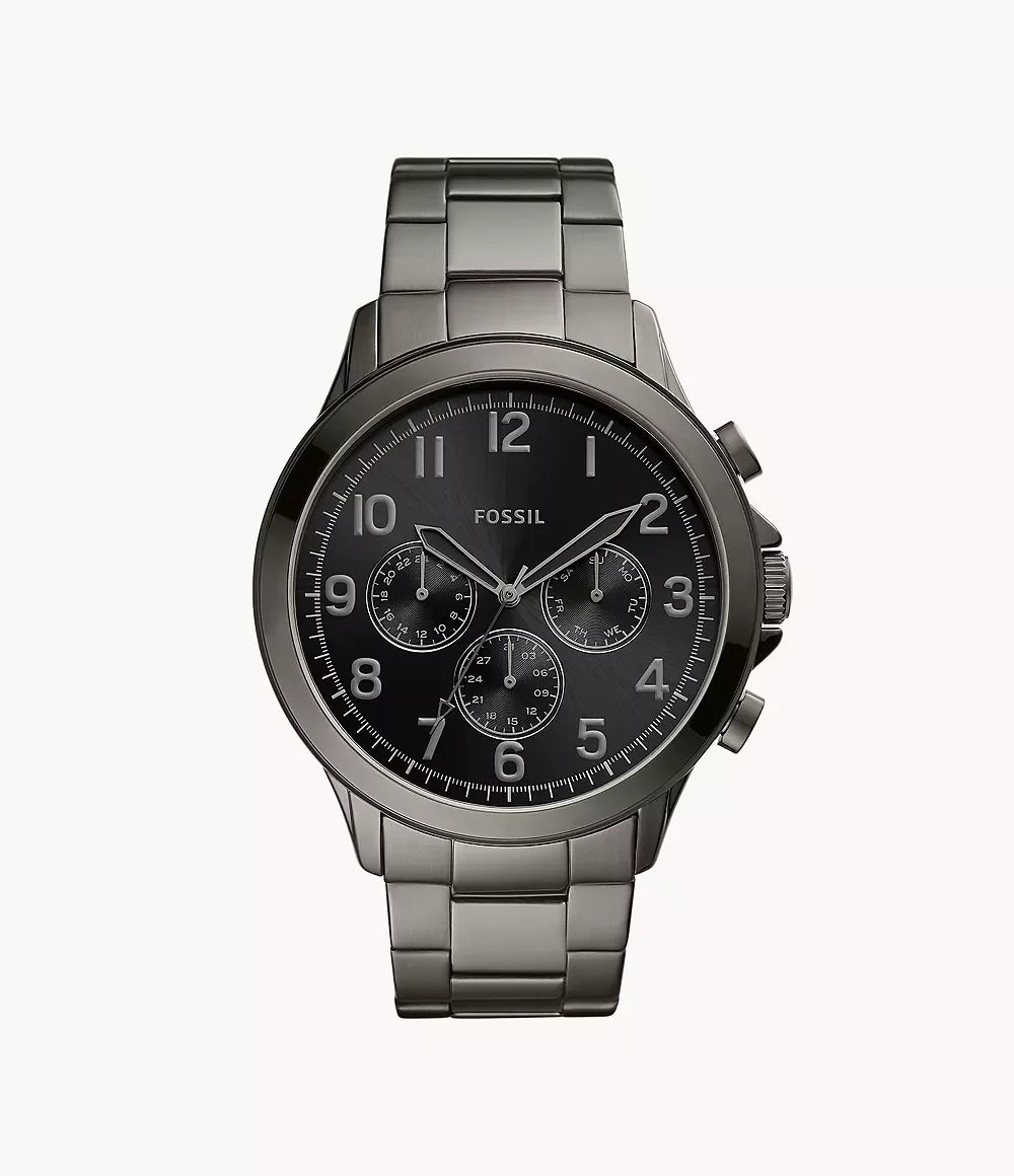 SMOKE GREY FOSSIL YORKE BQ2539 CHRONOGRAPH MEN'S WATCH GUNMETAL