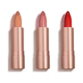Lipstick Anna Rich Pigment Shade E Vegan with formula, hydrating - Red Bundle 3 and Cosmetics Items) infused Nourishing Pink Nude, Vitamin Squalane. & (3 matte Marti