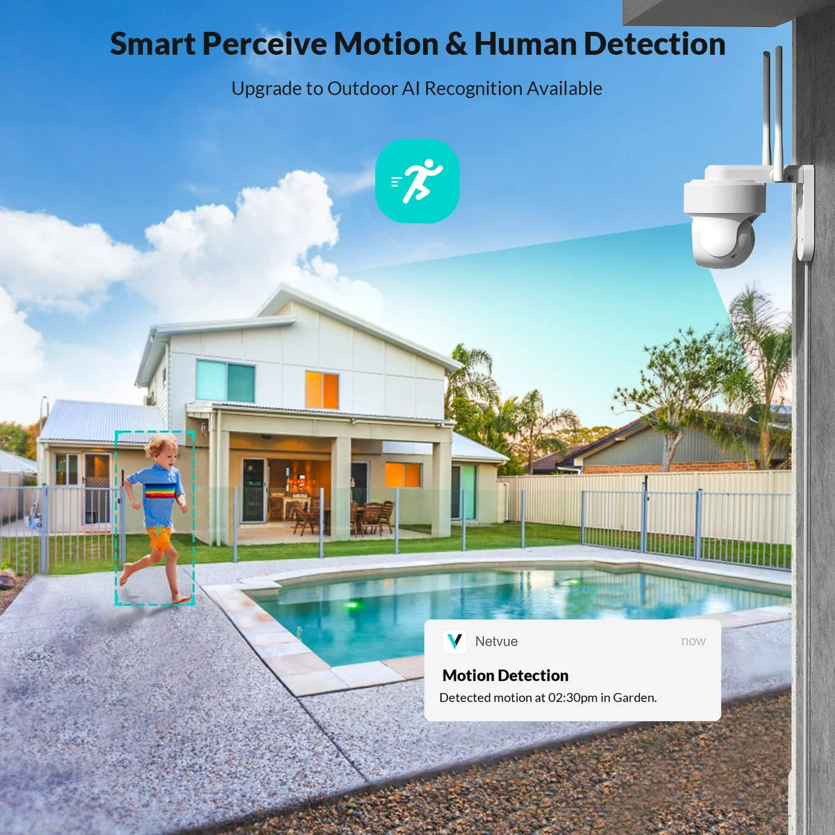 Netvue WiFi PTZ for Security Security Wireless System 2.4GHz Cameras 360° WiFi – Only Surveillance WiFi, Camera Home