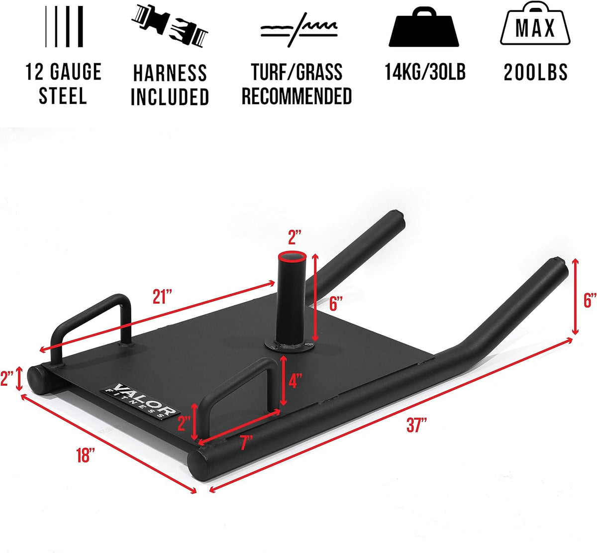 (Push, Straps Sled Sled) Fitness ES-SLED and Pull, with Agility Harness & Drag Valor