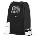 Home Control, Tent, (Black) Steam Spa Steamer, Personal Sauna Portable Body | Foldable Bluetooth with Chair