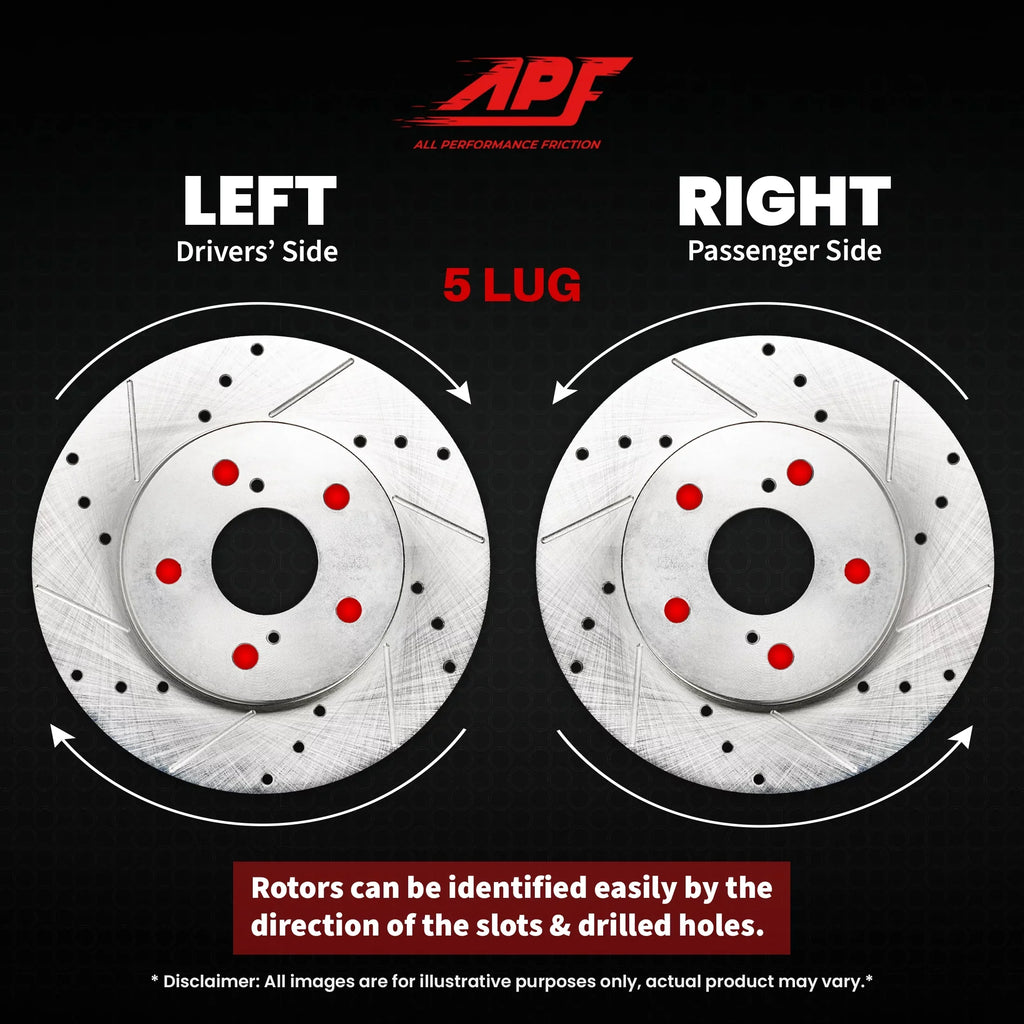Zinc For Ford Rear Drill/Slot Brake 1998-2002 Ranger Rotors