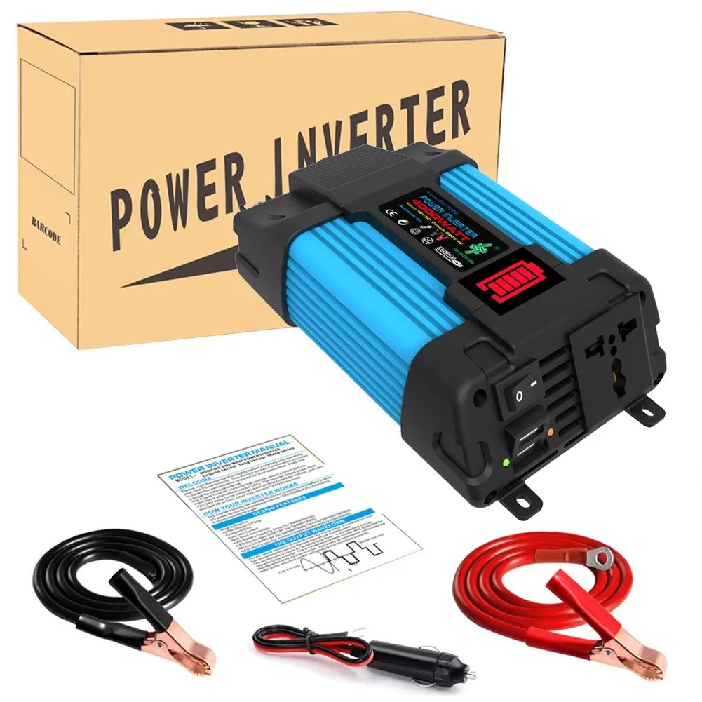 To 4000W Inverter Pure Car LCD Display Wave USB AC 2 DC 12V Sine 110/220V Power