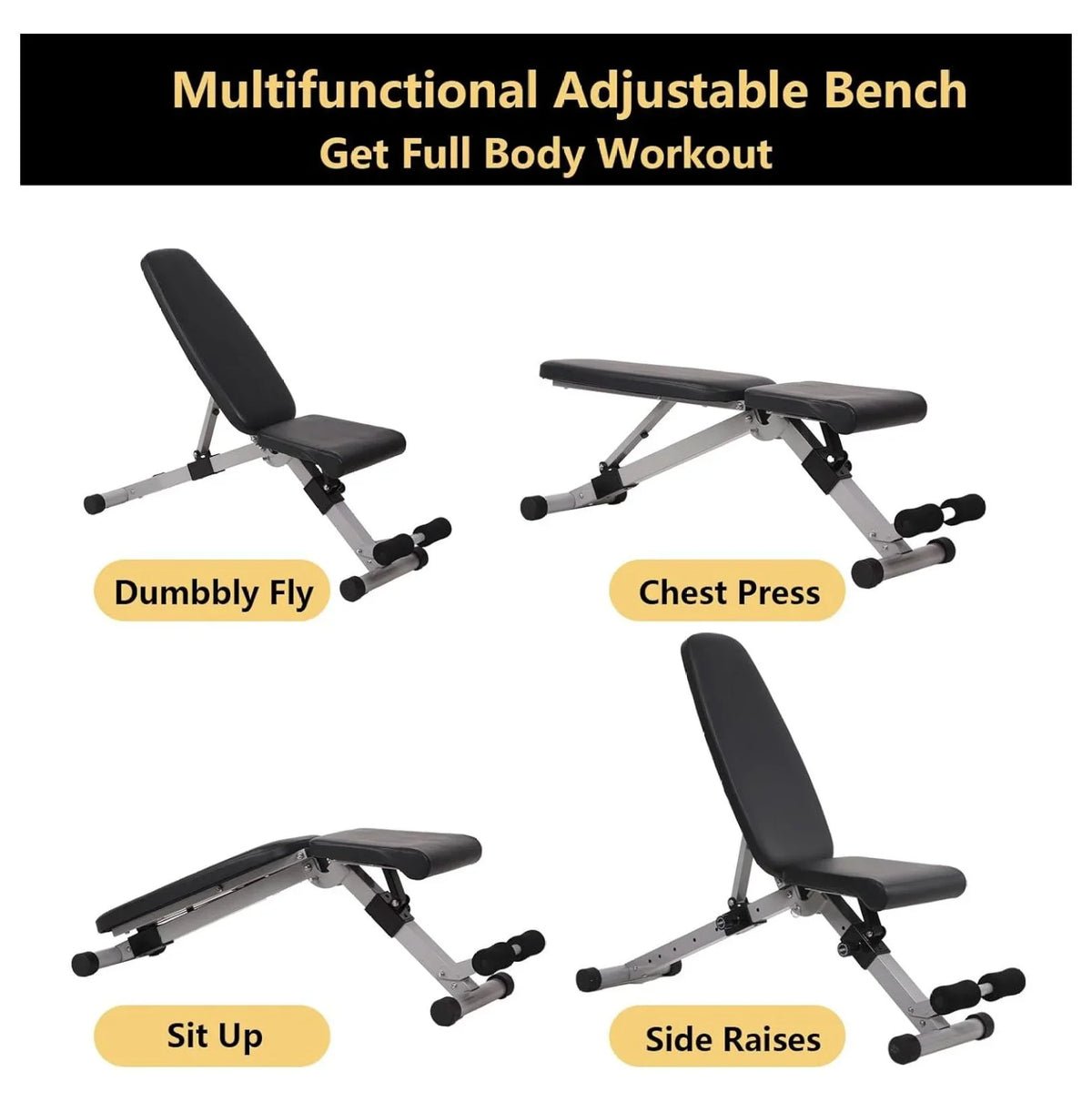 Strength Bench Full Workout Home Decline Bench Gym Press Foldable Bench Adjustable for Training for Weight Incline Body,