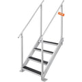 in. Height, Step Vevor Stairs Load Ladder 30-38 500 Dock Capacity Dock Adjustable lbs 4