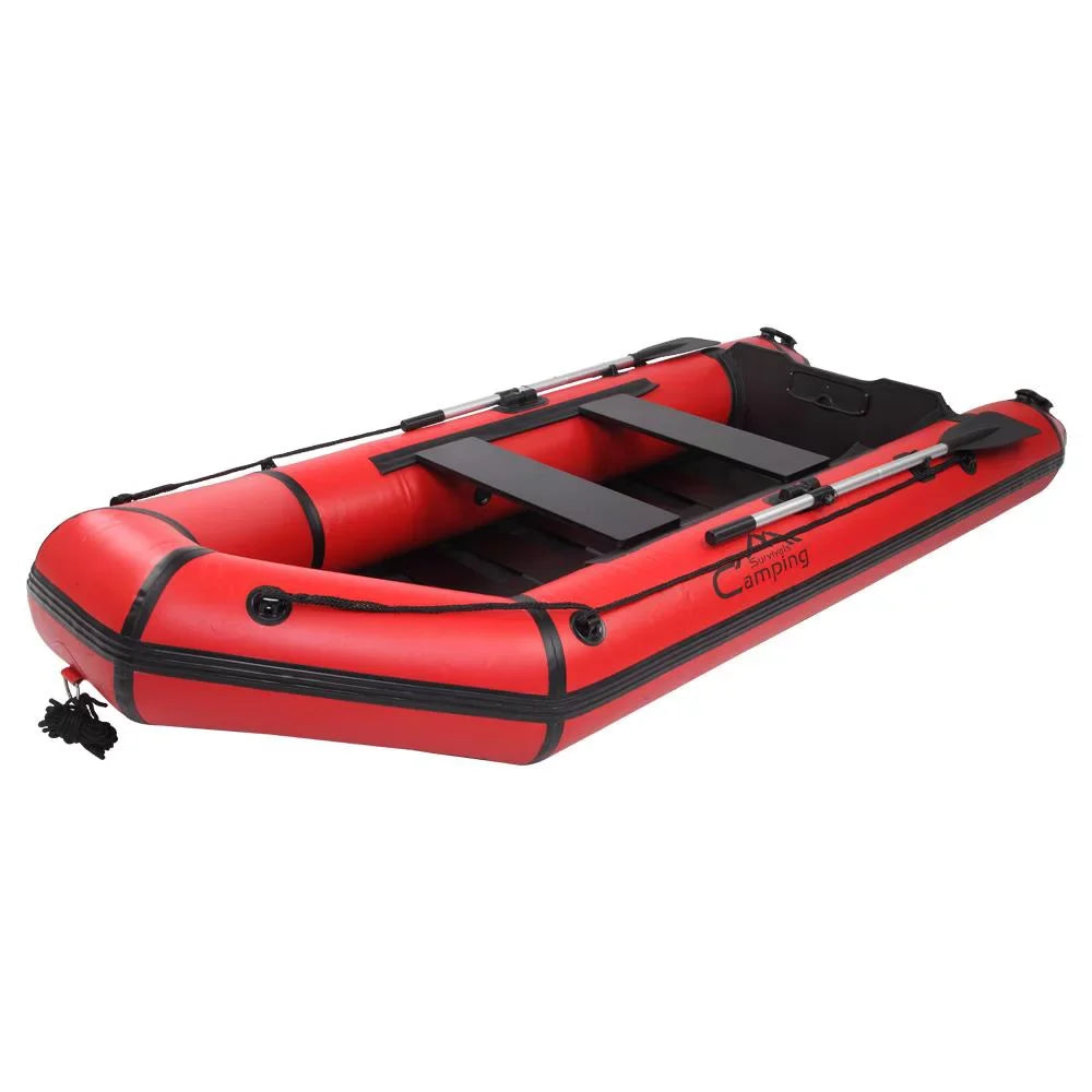 Inflatable Red Fishing Campingsurvivals PVC Boat 10ft Assault