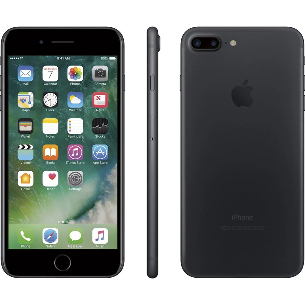 (T-Mobile (Refurbished) Restored Smartphone 7 32GB Plus Apple Locked) Black iPhone