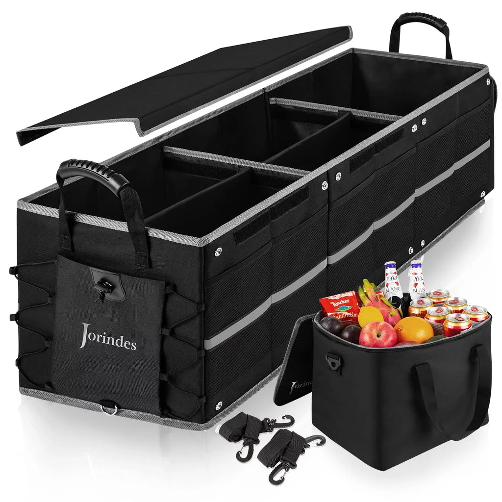 Suv, proof Leak Cooler Car Waterproof Sedan, 3 Compartments Truck,Van with Organizer Suitable for Insulated Trunk Vehicle Organizer for Bag, Collapsible Car