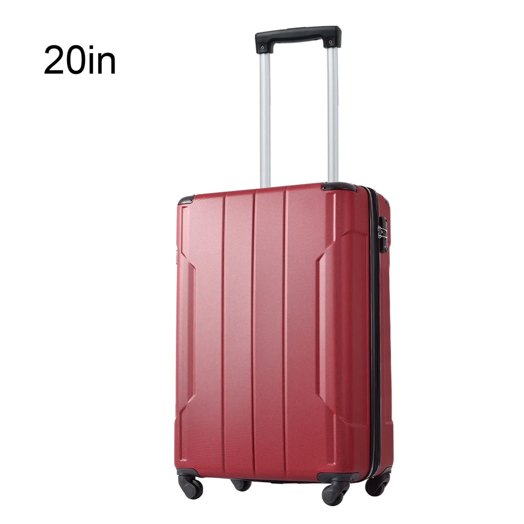 on Airline ABS Approved with Luggage Expansion 20in, Hardshell Spinner Adjustable Lightweight Lock TSA Suitcase Carry Handle and
