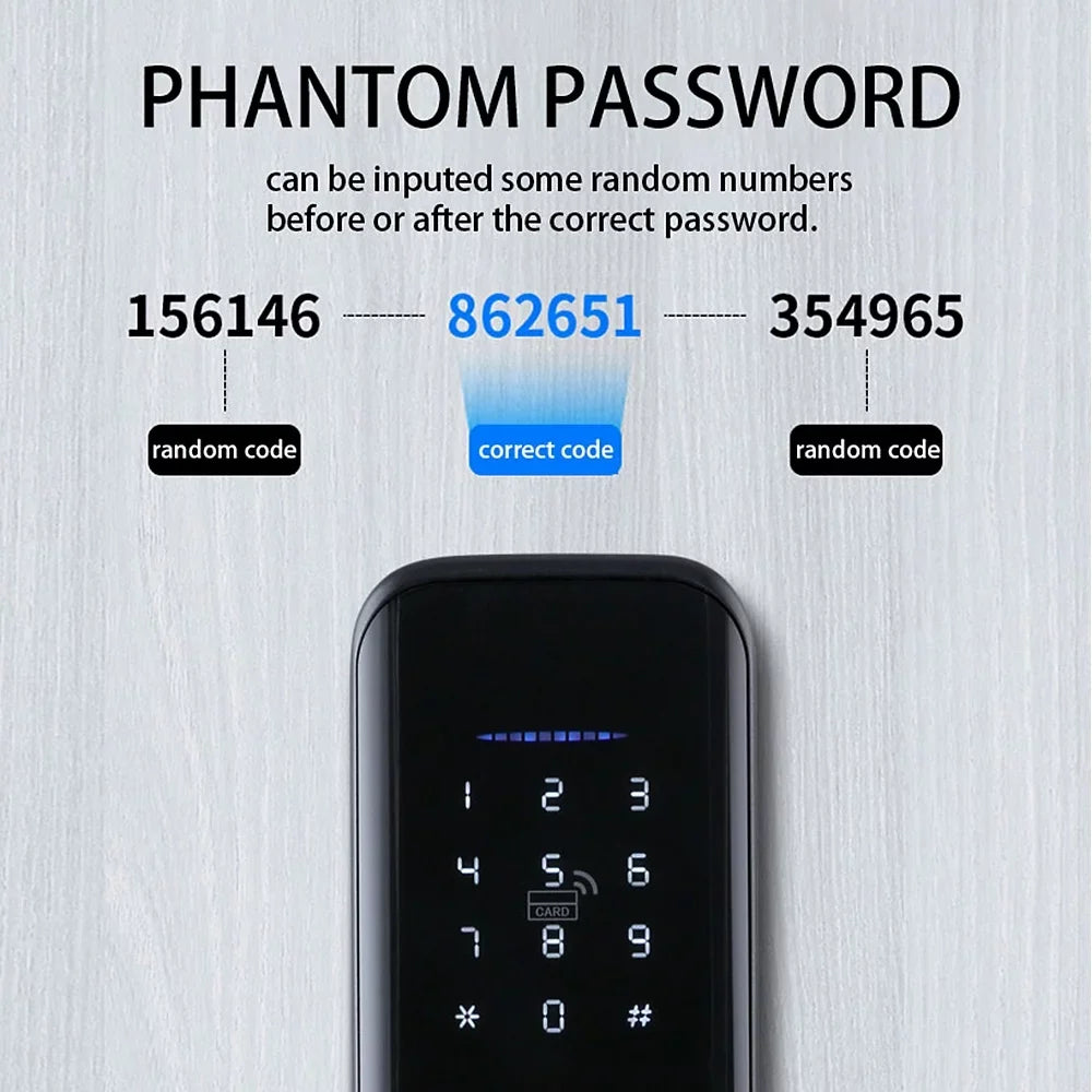 Lock Smart Lock Deadbolt Door Htovila Door Compatible Door Keypad APP Smart Lock Lock Lock Handle Fingerprint Door Fingerprint with Electronic with Lock