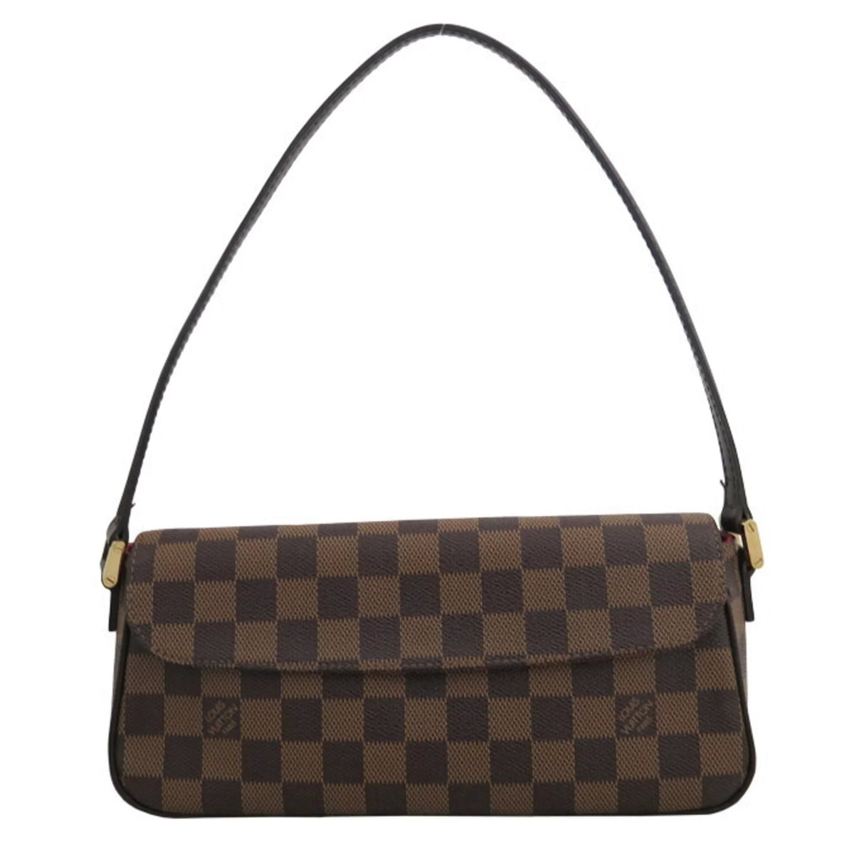 Vuitton One Recoleta Bag Shoulder Blau Women's Hardware Pre-Owned Canvas N51299 (Good) Damier Handle x Louis Gold