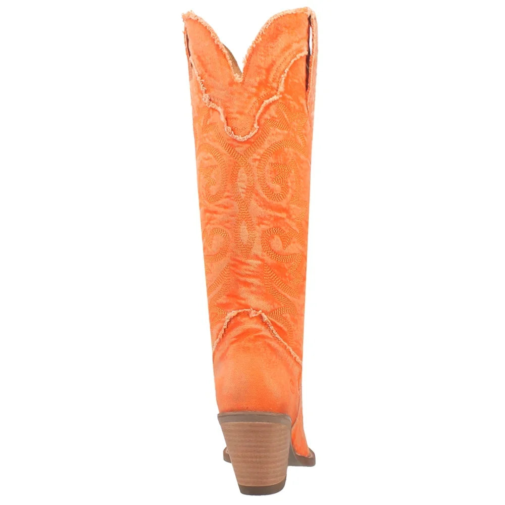 Boots Womens Casual Mid Dingo Texas High Snip Tornado Knee Heel Toe 2-3" Denim