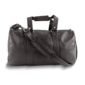 Dark Duffle Strap Zip-Top Adjustable QGM23254 Brown Leather with Bag