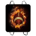 Seat 54x60 of Car Flaming For Car Cover Trucks Pet Trunk Seat and Cars Spirit Football American Dog Cargo Hammock Mat Mat inches SUV Mat GCKG