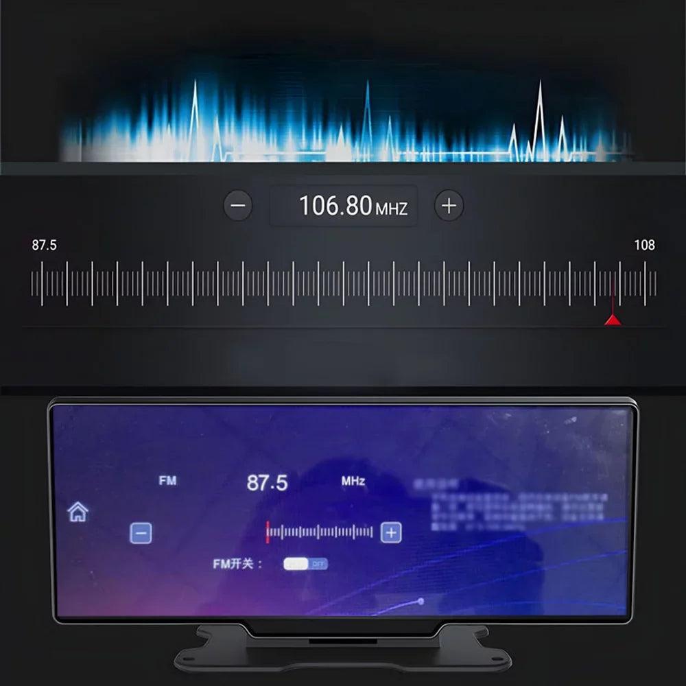 Support WiFi Touchscreen Inch & Driving Dash Hands-Free for Built-in DVR Carplay Front 4K G-Sensing Loop Android Rear Camera Recorder Calling with Parking Auto Shinysix 10.26 Recording Monitor