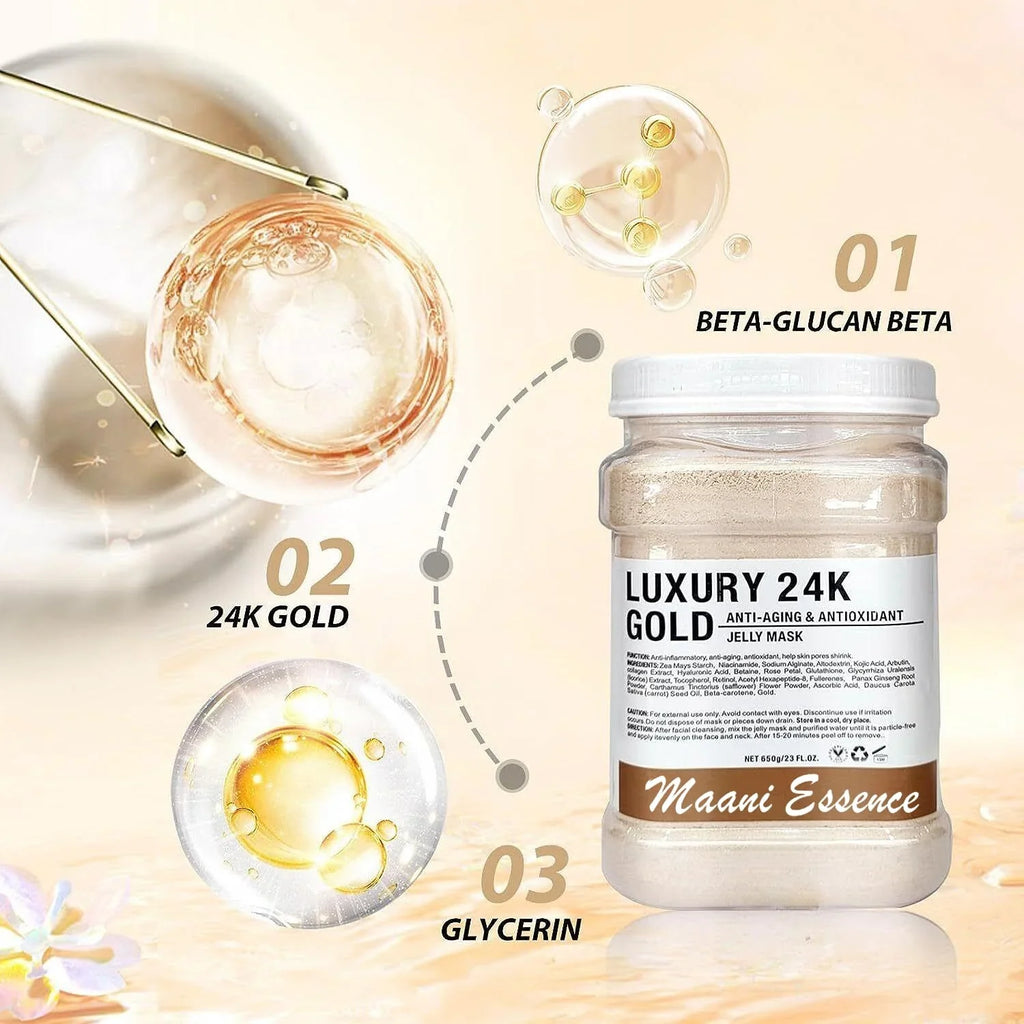Peel Professional Mask, Natural Mask Gel for SkinCare, GOLD) Off Care Masks Fl & 23 DIY Powder Facial Oz Facial Mask, Hydrating Peel (2K Jelly Off Face Moisturizing Skin hydrojelly