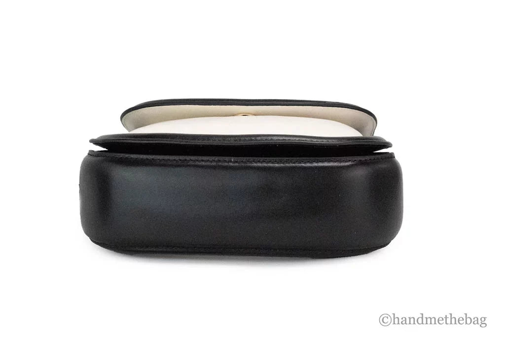 Handle Puffy Purse Bag Spade Flap Black Kate Crossbody Top Leather Colorblock