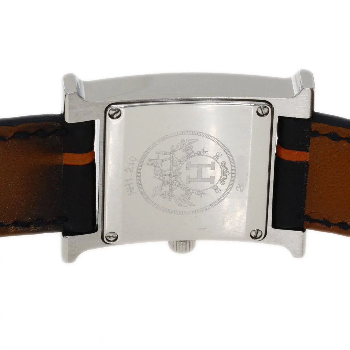 Steel/Leather Wristwatch HERMES Stainless Watch Women's H HH1.210 Hermes (Good) Pre-Owned