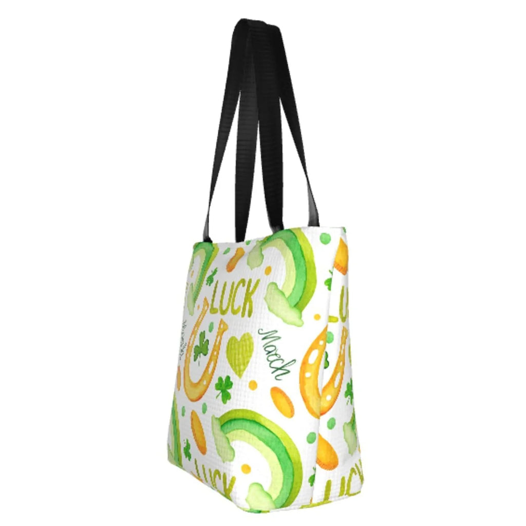 Bag Buying Fitness Zip, Bag, Easygdp Patrick's Office, for with Handbag Canvas Suitable Tote St Shoulder Day1 Groceries, Shopping Stylish