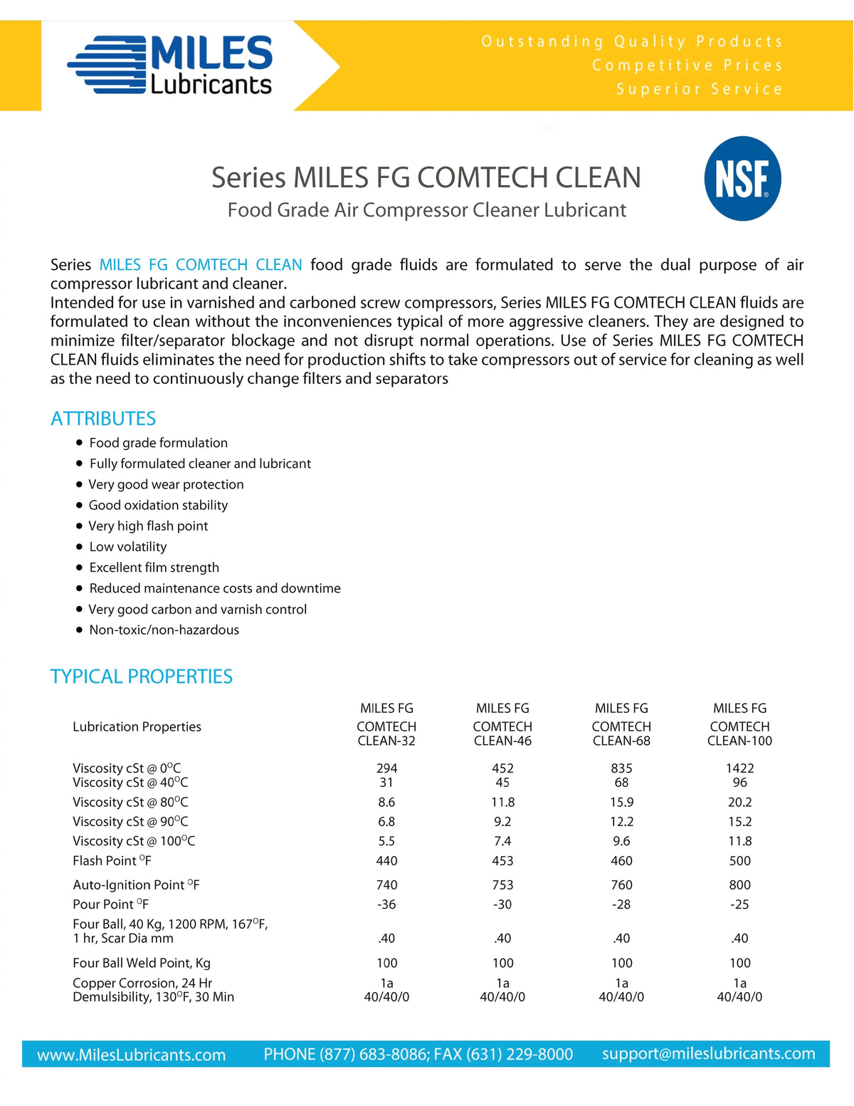 Synthetic Compressor 4*1 68 Case Comtech Rotary Fluid Fg Grade Clean Miles Gallon Food ISO