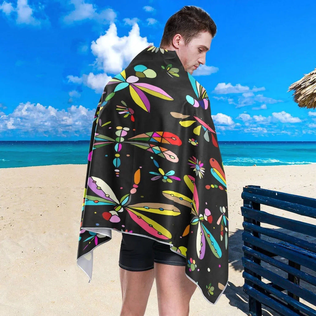 Absorbent - Swimming Camping Dry - Holiday（386） Towel Compact Oversized Dragonfly Lightweight Quick Towels Beach Travel Bestwell for Towel Super