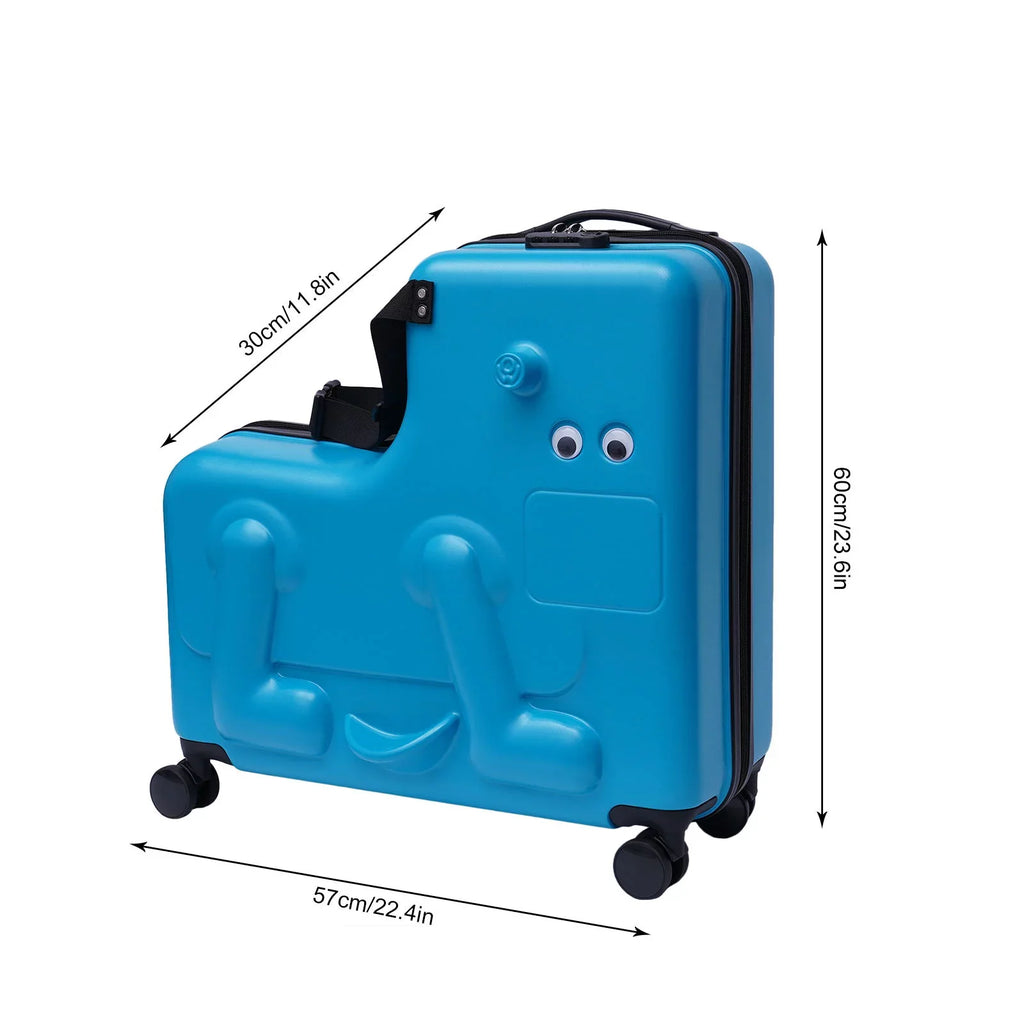 Aged 24" Universal Wheel Kid's Travel 4-12 Waterproof Years Wuzstar Portable Ride-on Luggage,ABS+PC Suitcase