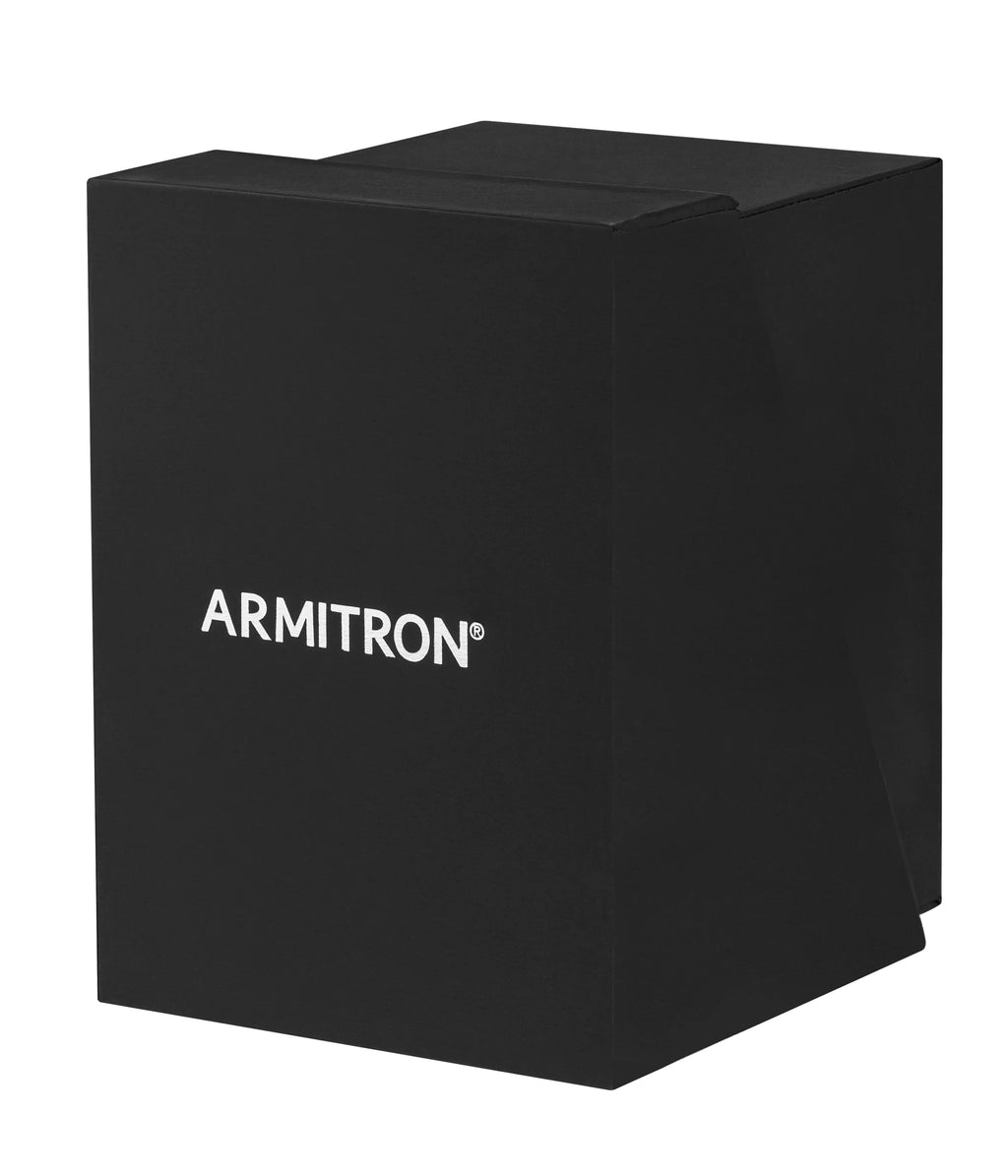 Round And Black With Men's Watch Armitron Dial Red