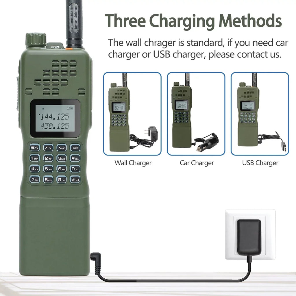 Charger with 10W Kit Shoulder Bag mic,18.8 and Antenna,USB Cable AR-152 Range Way Two Foldable Rechargeable Walkie Cable,AR-152 Programming Full inch Talkie Radio Long ABBREE&BaofengAR-152 Tactical