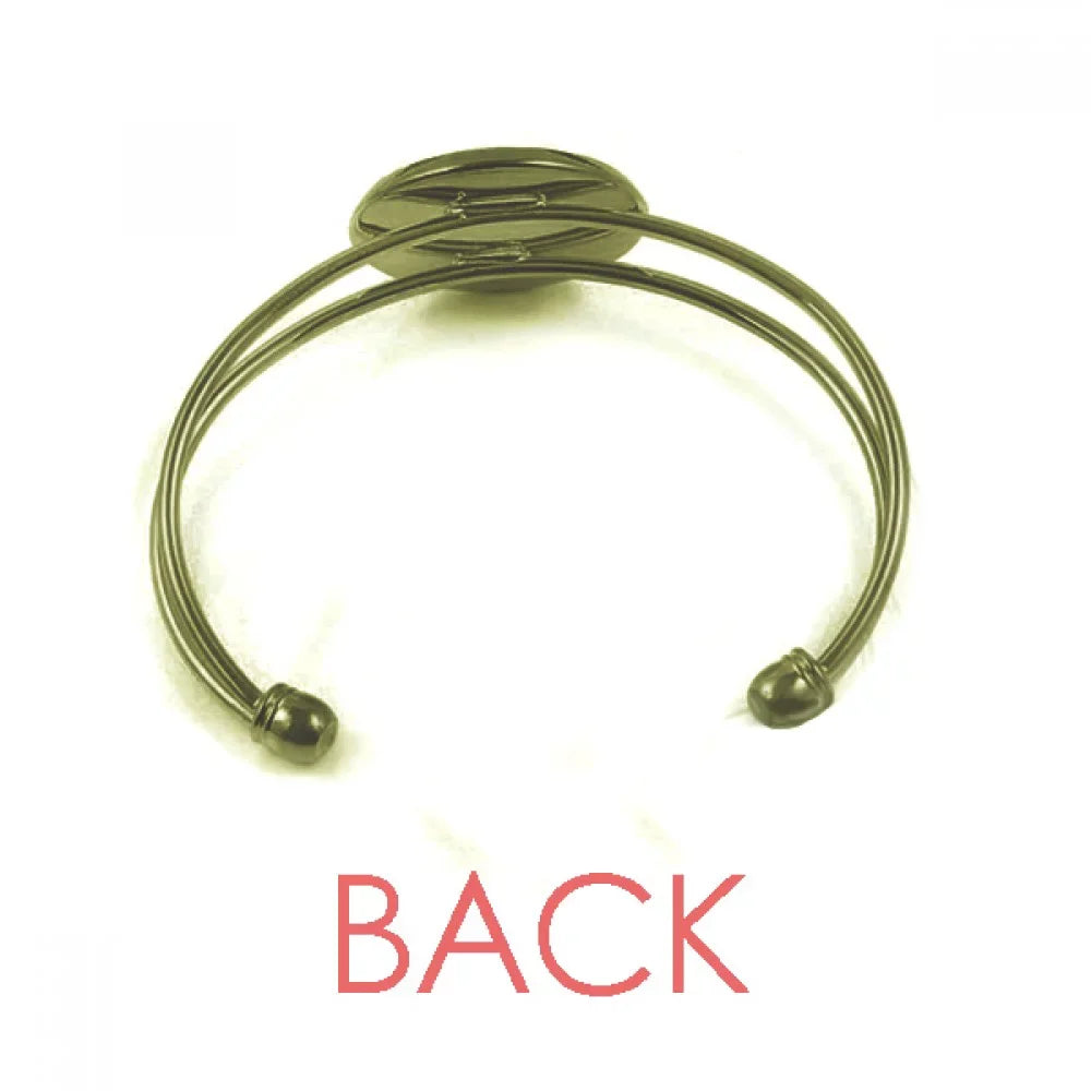Retro Jewelry Austria Landmark Cuff Open Pattern Vienna Bracelet Flat Bangle